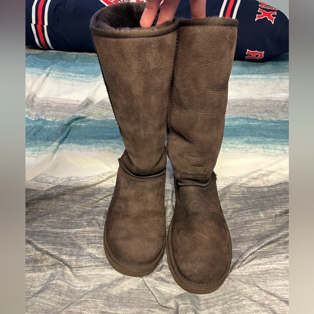 UGG Brown Classic Tall Shearling Suede Boots Sz. 9